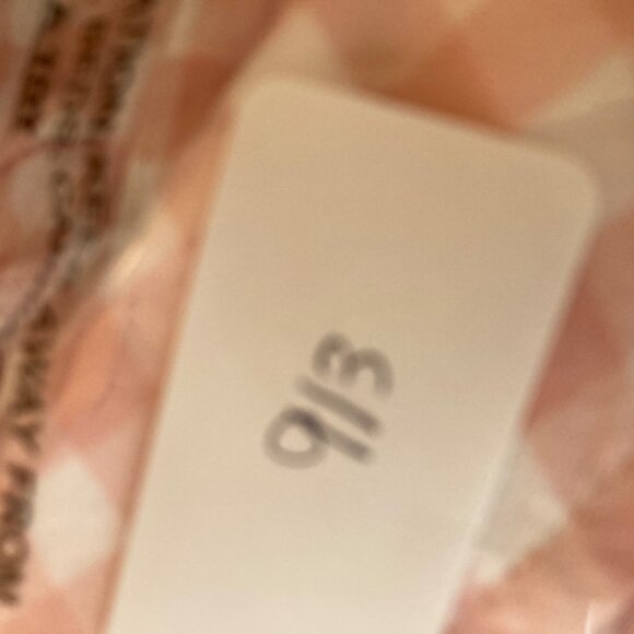 Womens Time and Tru Gingham Button Shirt Roll Tab Sleeve S Pink White Viscose - Picture 9 of 9